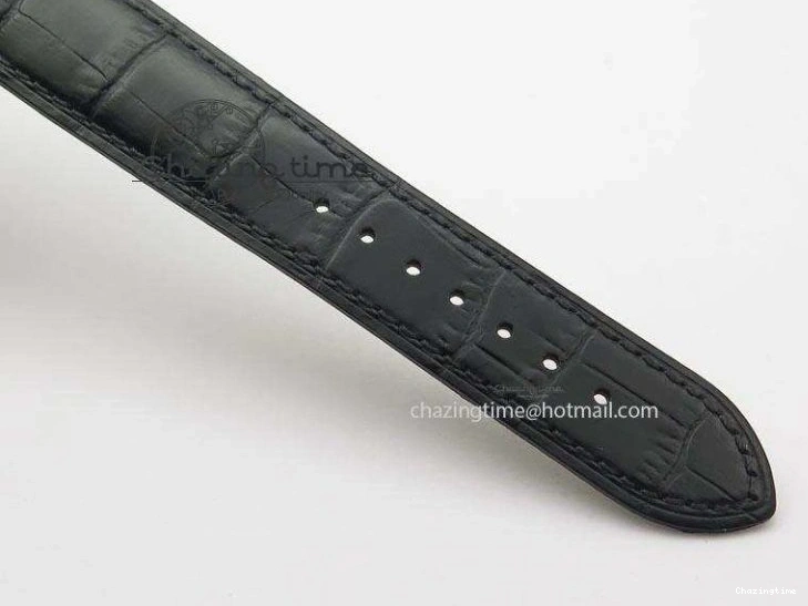 0311 De Ville MK 1:1 Best Edition SS Blue Dial On Black Leather Asian Seagull T1701 (Sec@6) Casual 8242